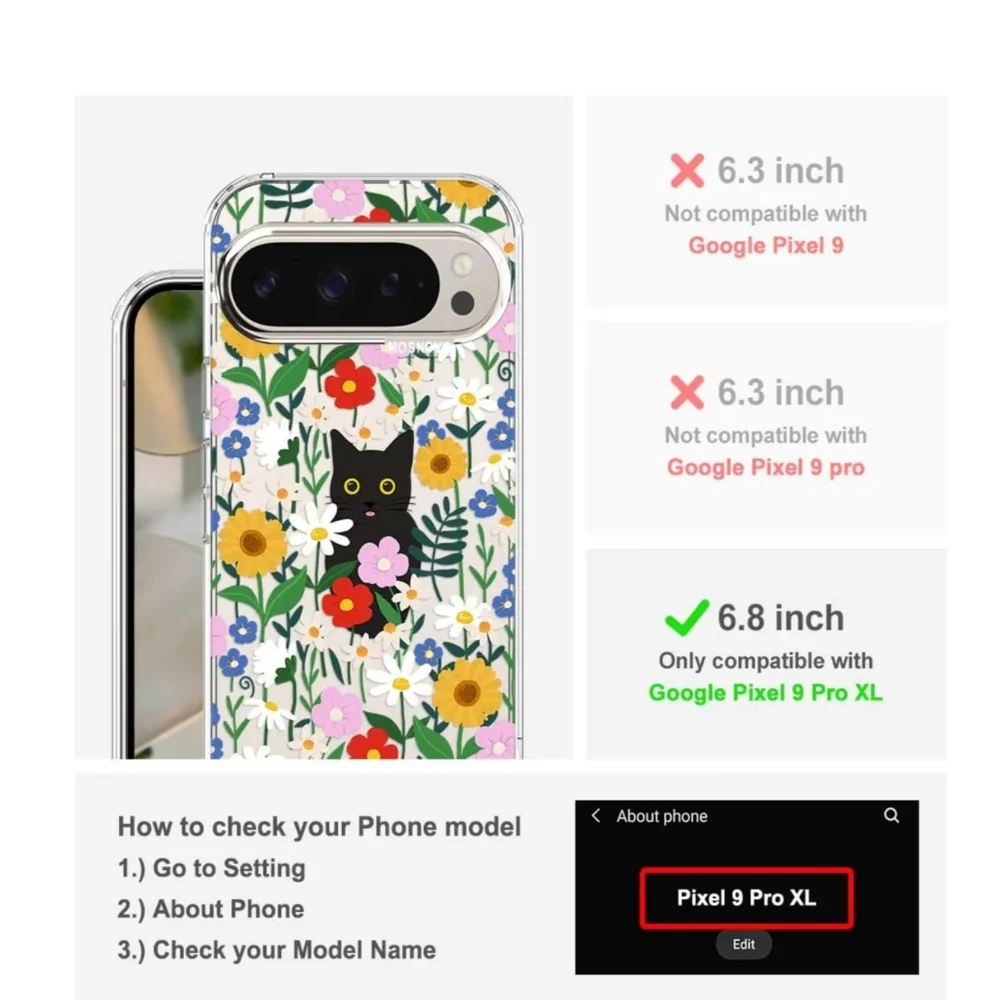 Mosnovo Cell Phone Case Compatible With Google Pixel 9 Pro XL
